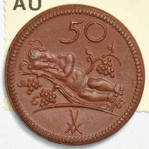 Germany 1920 ~40 50 Mark Porcelain Notgeld MUNSTERBERG SCHLES 298375 combine shi