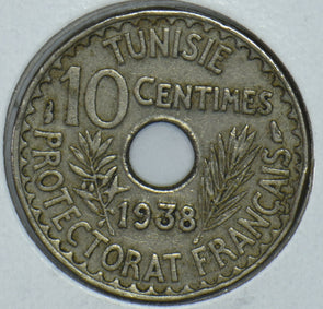 Tunisia 1938 AH 1357 10 Centimes Emu 191435 combine shipping