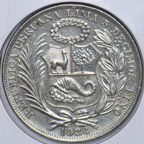 Peru 1934 Sol 295005 combine shipping