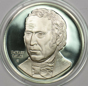 1980 's Medal Proof Zachary Taylor in capsule 1.2oz pure silver Franklin Mint B