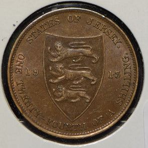 Jersey 1913 1/24 Shilling Lion animal  291745 combine shipping