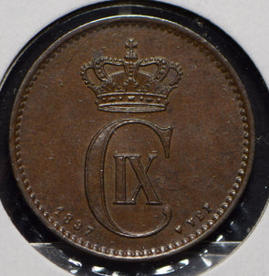 Denmark 1897 2 Ore Dolphin animal  901493 combine shipping