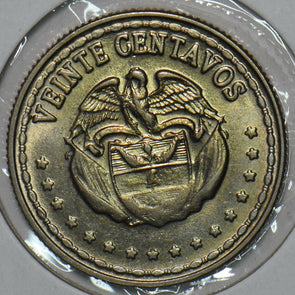 Colombia 1963 20 Centavos Eagle animal 196094 combine shipping