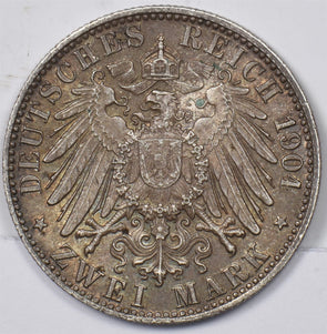German States 1904 J 2 Mark UNC Bremen GE0165 combine shipping