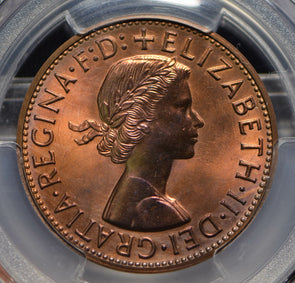 Australia 1961 Penny PCGS PR64RB rare proof in red brown PC0439 combine shipping
