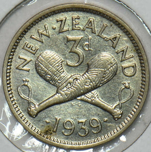 New Zealand 1939 3 Pence 903628 combine shipping