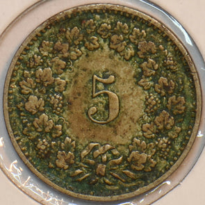 Switzerland 1885 5 Rappen 152262 combine shipping