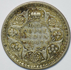 British India 1942 1/2 Rupee 903415 combine shipping