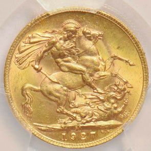 South Africa 1927 SA Sovereign gold PCGS MS64 rare grade AGW 0.2354oz of pure go
