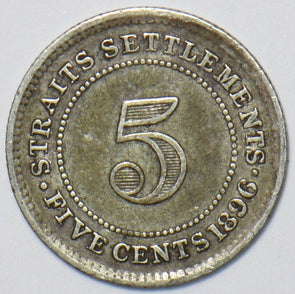 Straits Settlements 1896 5 Cents 194833 combine shipping