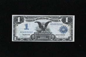 US 1886 $1 AU Silver Certificates Fr#232 black eagle Teehee-Burke RC0691 combine