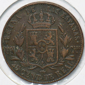 Spain 1861 25 Cent 902505 combine shipping
