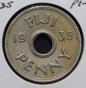 Fiji 1935 Penny  901747 combine shipping