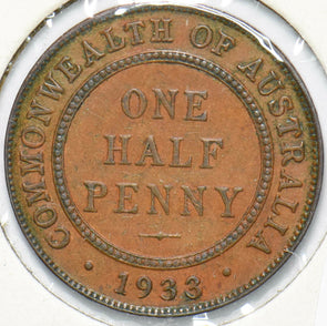 Australia 1933 1/2 Penny Georgivs V 902265 combine shipping