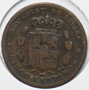 Spain 1879 5 Centimos 902693 combine shipping