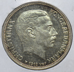 Denmark 1912 2 Kroner UNC 490581 combine shipping