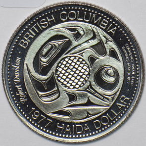 Canada 1977 Haida Dollar Token proof Charles Edenshaw British Columbia 151431 co