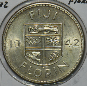 Fiji 1942 S Florin 297197 combine shipping