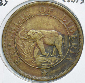 Liberia 1937 2 Cents Elephant 240987 combine shipping