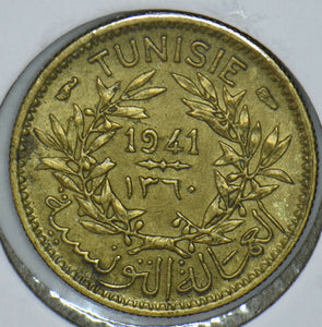 Tunisia 1941 AH 1360 50 Centimes Emu 191436 combine shipping