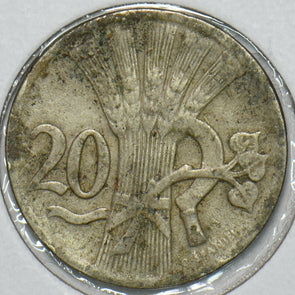 Czechoslovakia 1938 20 Haleru Lion animal 152711 combine shipping