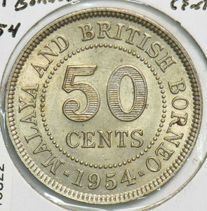 Malaya and British Borneo 1954 50 Cents 0 240822 combine shipping