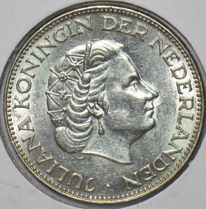 Netherlands 1960 2 1/2 Gulden Lion animal 194593 combine shipping