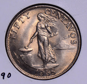 Philippines 1958  50 Centavos P0045 combine shipping