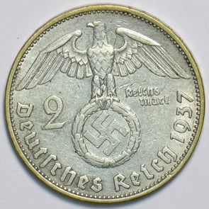 Germany 1937 2 Reichsmark Eagle animal 197265 combine shipping