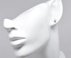 14K Gold Diamond Earring 0.71g Diamond TCW 0.52ct Size 7.5 1/2 x 1/8