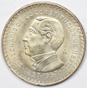 Mexico 1957 Peso Eagle with Snake M0393 combine shipping