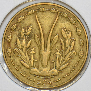 West African States 1984 5 Francs Gazelle animal 903853 combine shipping