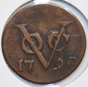 Netherlands East Indies 1790 Duit Lion animal Emu 193597 combine shipping