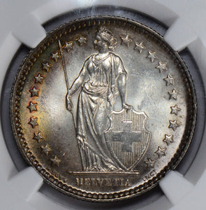 NG0221 Switzerland 1964 B 2 Francs NGC MS 64 combine shipping