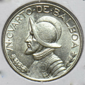 Panama 1947 Silver 1/4 Balboa 292649 combine shipping