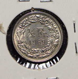 Switzerland 1969 1/2 Franc  191737 combine shipping