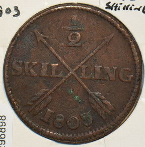 Sweden 1803 1/2 Skilling 296898 combine shipping