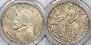 Panama 1947 Balboa PCGS MS 63 rare condition PC1247 combine shipping