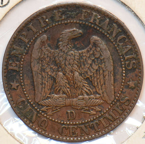 France 1854 D 5 Centimes Eagle animal 240308 combine shipping