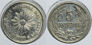Uruguay 1909 5 Centesimos 241033 combine shipping