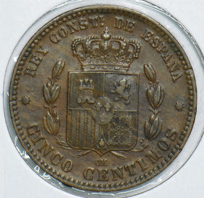 Spain 1878 5 Centimos 241035 combine shipping