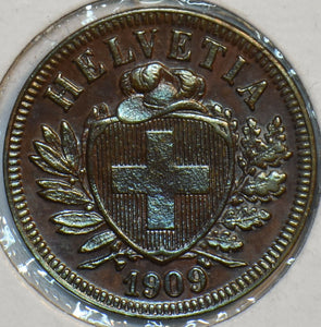 Switzerland 1909 2 Rappen 297539 combine shipping
