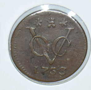 Netherlands East Indies 1753 Duit Lion animal 291376 combine shipping