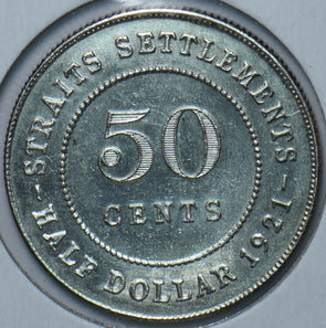 Straits Settlements 1921 50 Cents 294762 combine shipping