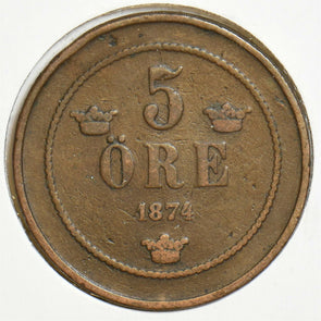 Sweden 1874 5 Ore 240621 combine shipping