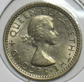 New Zealand 1955 3 Pence 152367 combine shipping