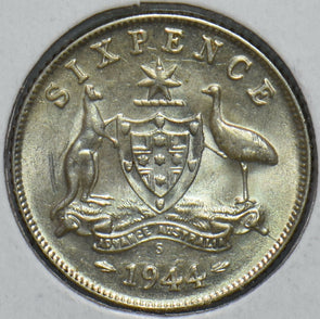 Australia 1944 6 Pence Kangaroo animal Emu 192582 combine shipping