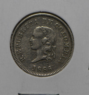 Colombia 1888 5 Centavos  290291 combine shipping