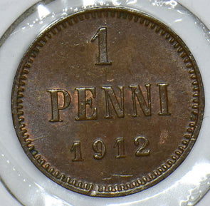 Finland 1912 Nickolas II Penny 290983 combine shipping