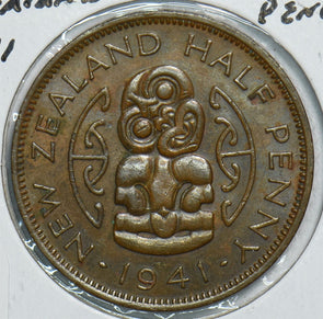 New Zealand 1941 1/2 Penny 198935 combine shipping